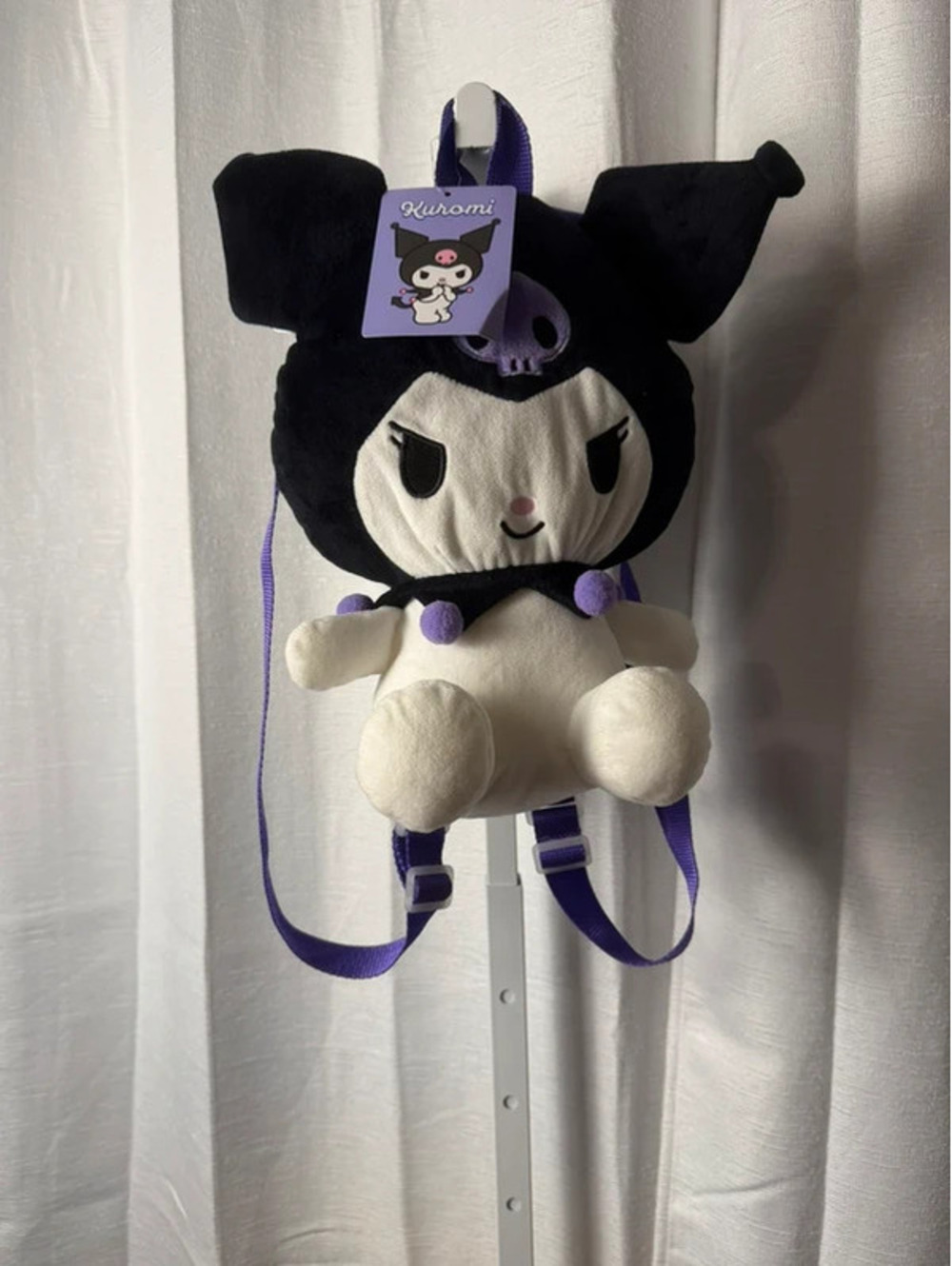 Kuromi stuffed animal backpack